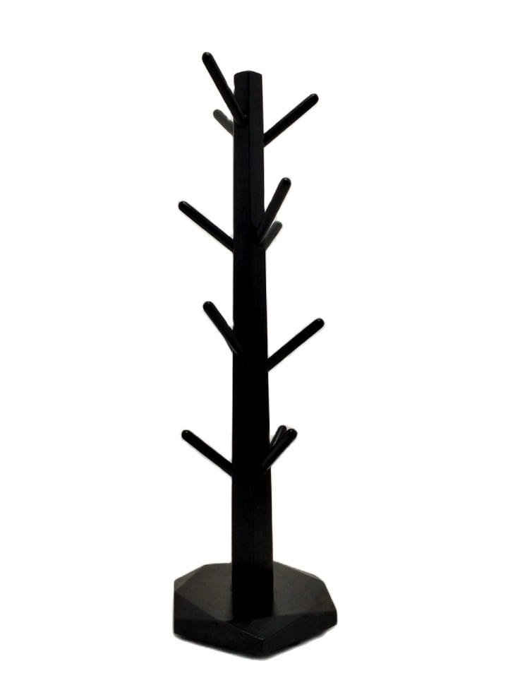 Wooden Black Mug Tree Holder With 12 Branches Lazada PH