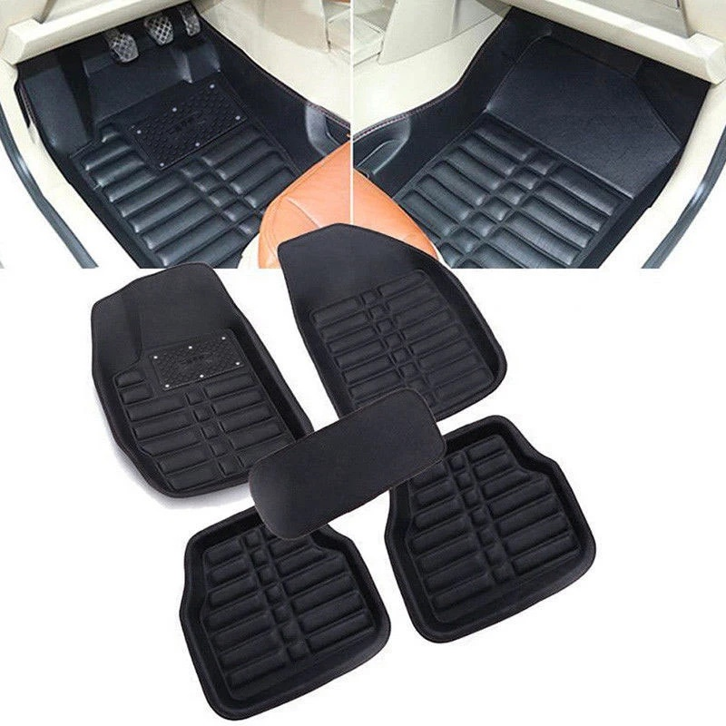 5pcs Car Floor Mats, Waterproof PU Leather Universal Car Mats