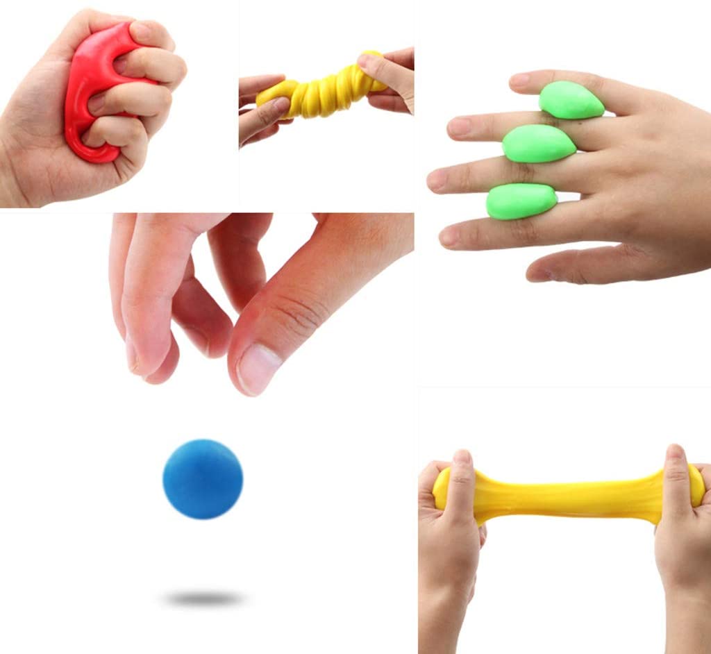 4 Pieces Therapy Putty Hand Squeezer, Putty for Hand Training, Therapy Putty