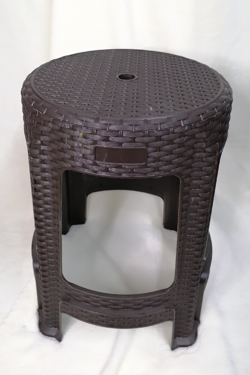 Plastic deals rattan stool