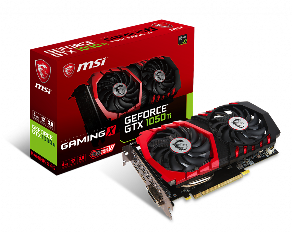 Graphics Card 1050 Ti 4gb Gaming X MSI GTX 1050 TI GAMING X 4G