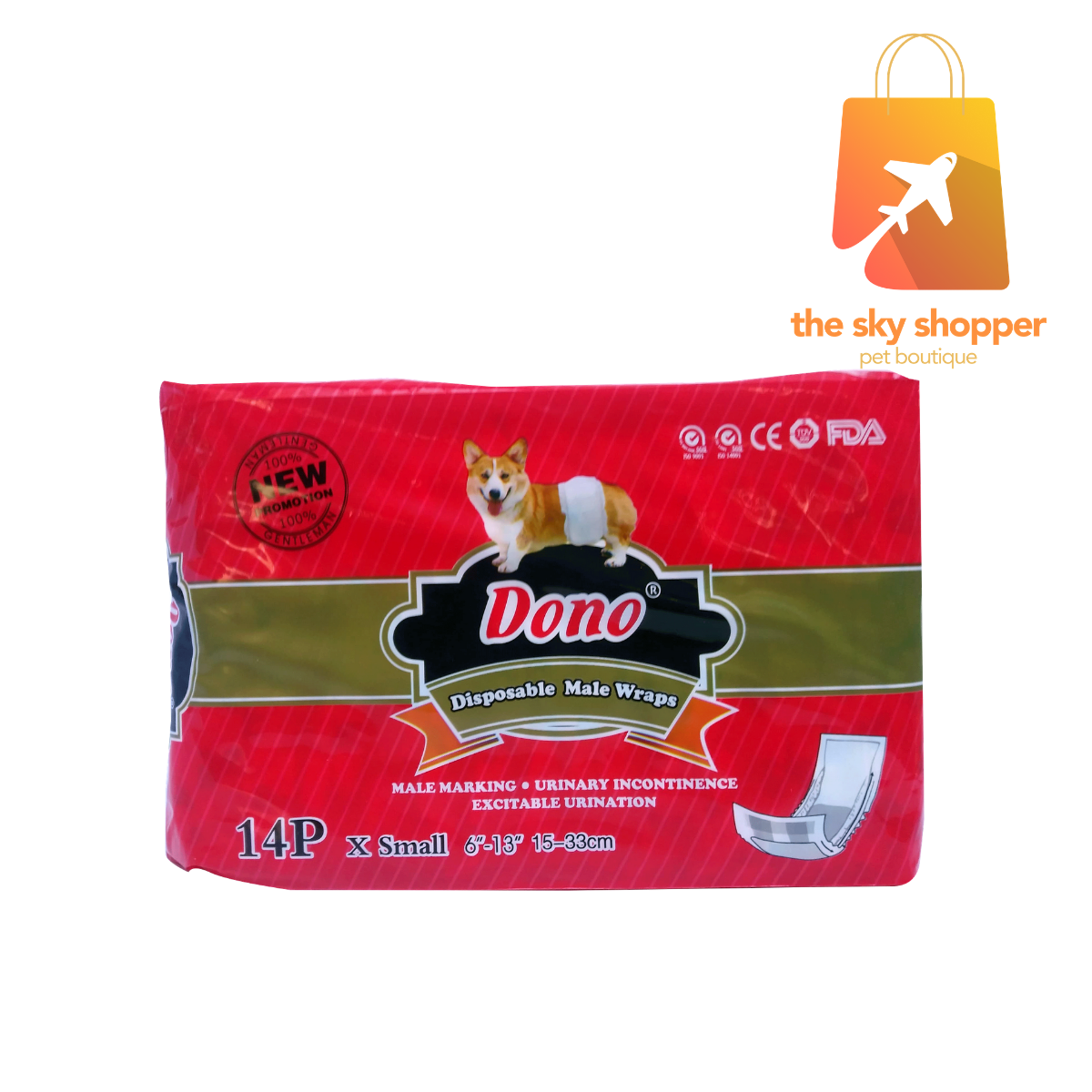Dono Male Dog Disposable Diapers X Small 14P Lazada PH