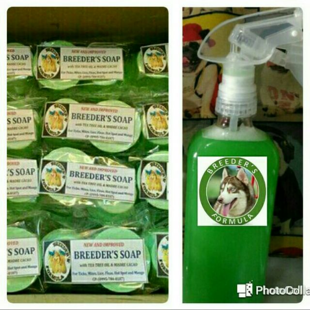 BREEDERS FORMULA Madre de Cacao SET OF Soap&Spray " for TICK & FLEAS