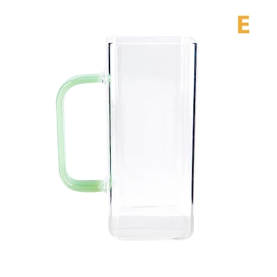 [Pinellia flowers] Transparent glass cup whiskey tea beer double creative heat resistant wine mug