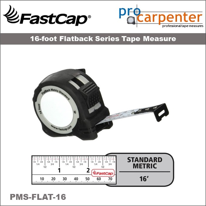 Fastcap PMS Flatback Series Tape Measure 16' PMS-FLAT-16