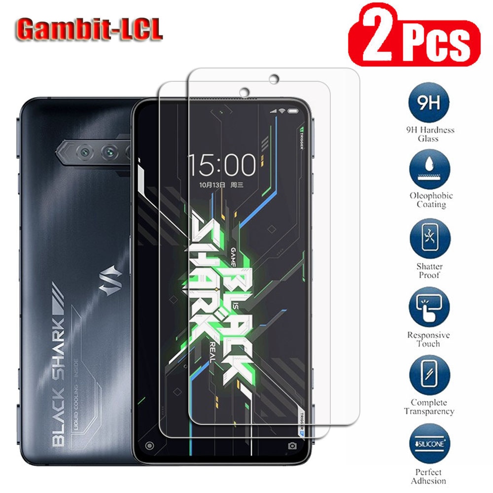 2 chiếc kính cường lực bảo vệ 9h cho xiaomi black shark 4 pro 4s 6.67 "blackshark 4pro prs-h0 điện thoại tấm bảo vệ màn hình bộ phim