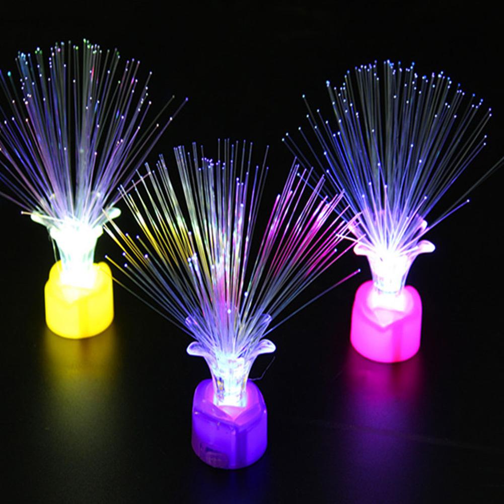 LED Fiber Optic Night Light Lamp Colorful Home Party Decor Kid Children Toy Gift