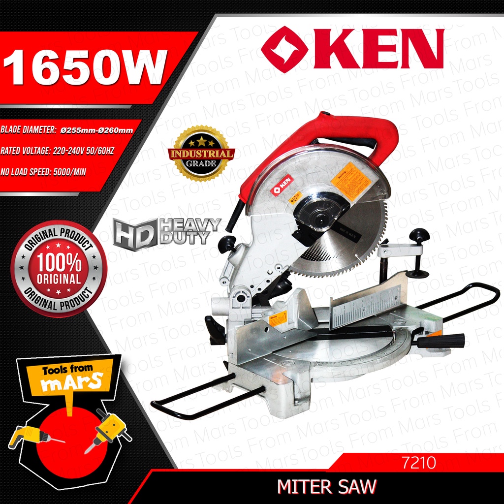 KEN 7210 Miter Mitre Saw Compound Chop Saw 1650W 255mm TFM Lazada PH