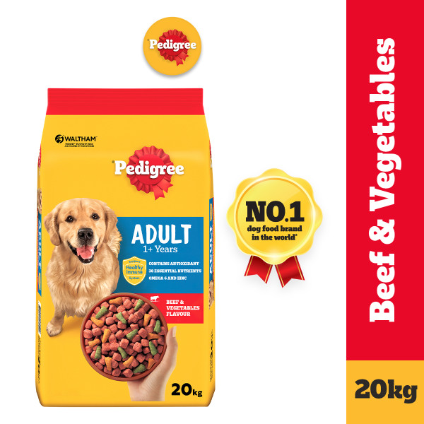 PEDIGREE Adult Dog Food in Beef Vegetable Flavor 20kg