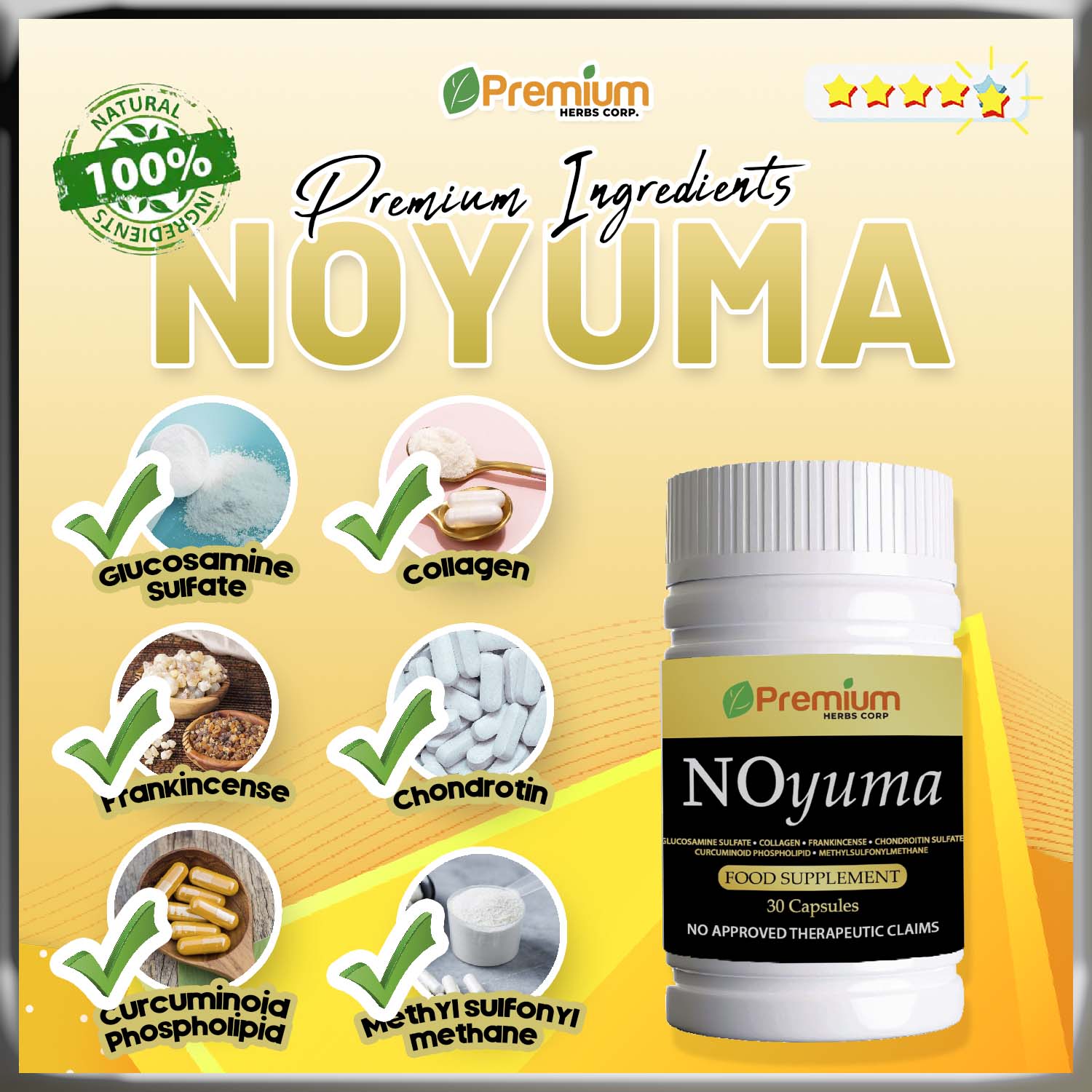 🔥100 ORIGINAL 1 BOTTLE NOYUMA FOOD SUPPLEMENT for Arthritis Rayuma