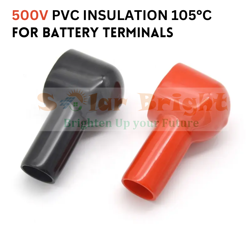 Soft flexible PVC Black Red Battery Terminal Covers 16mm2 25mm2 35mm2 50mm2 terminal insulation