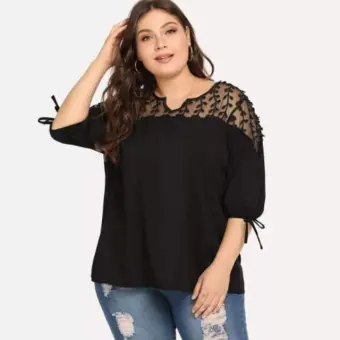 plus size lace blouse