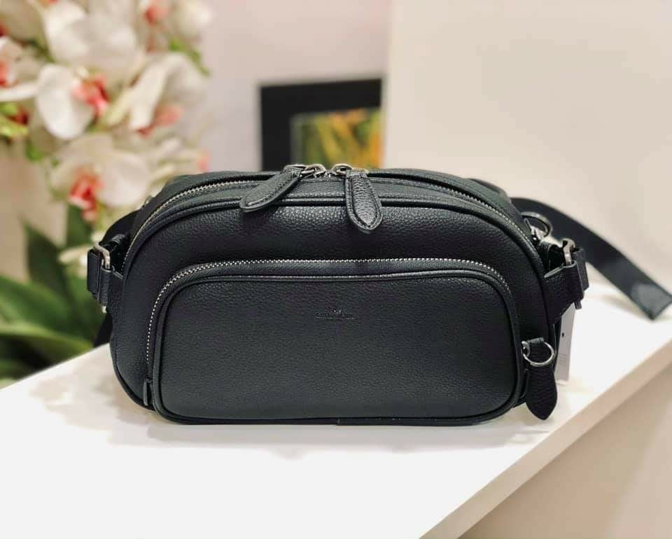Original Coach Hitch Belt Bag In Pebble Leather C1062 Black Lazada PH