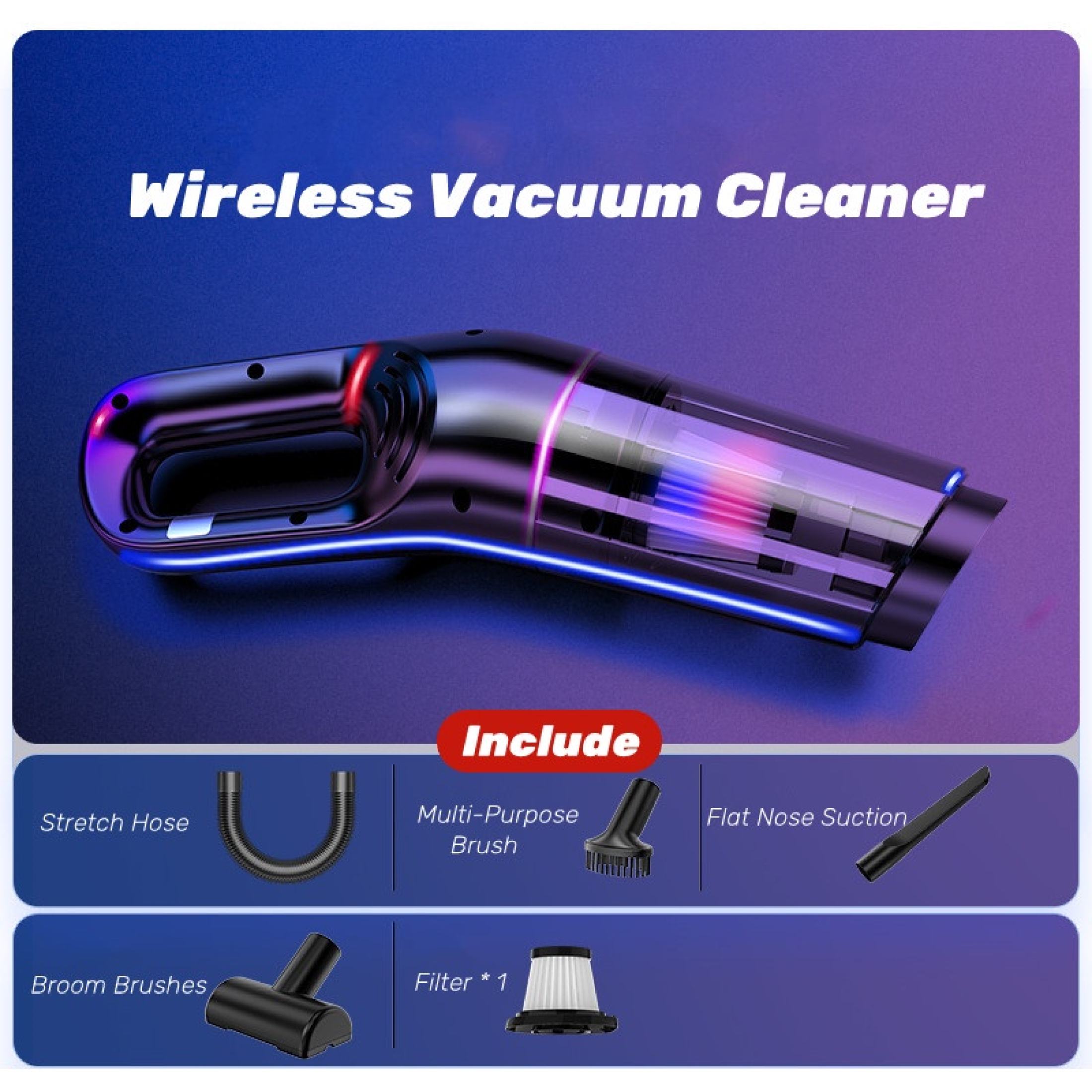 【COD 】Japan Vacuum Cleaner 16000Pa Car Wireless Vacuum Wet and Dry