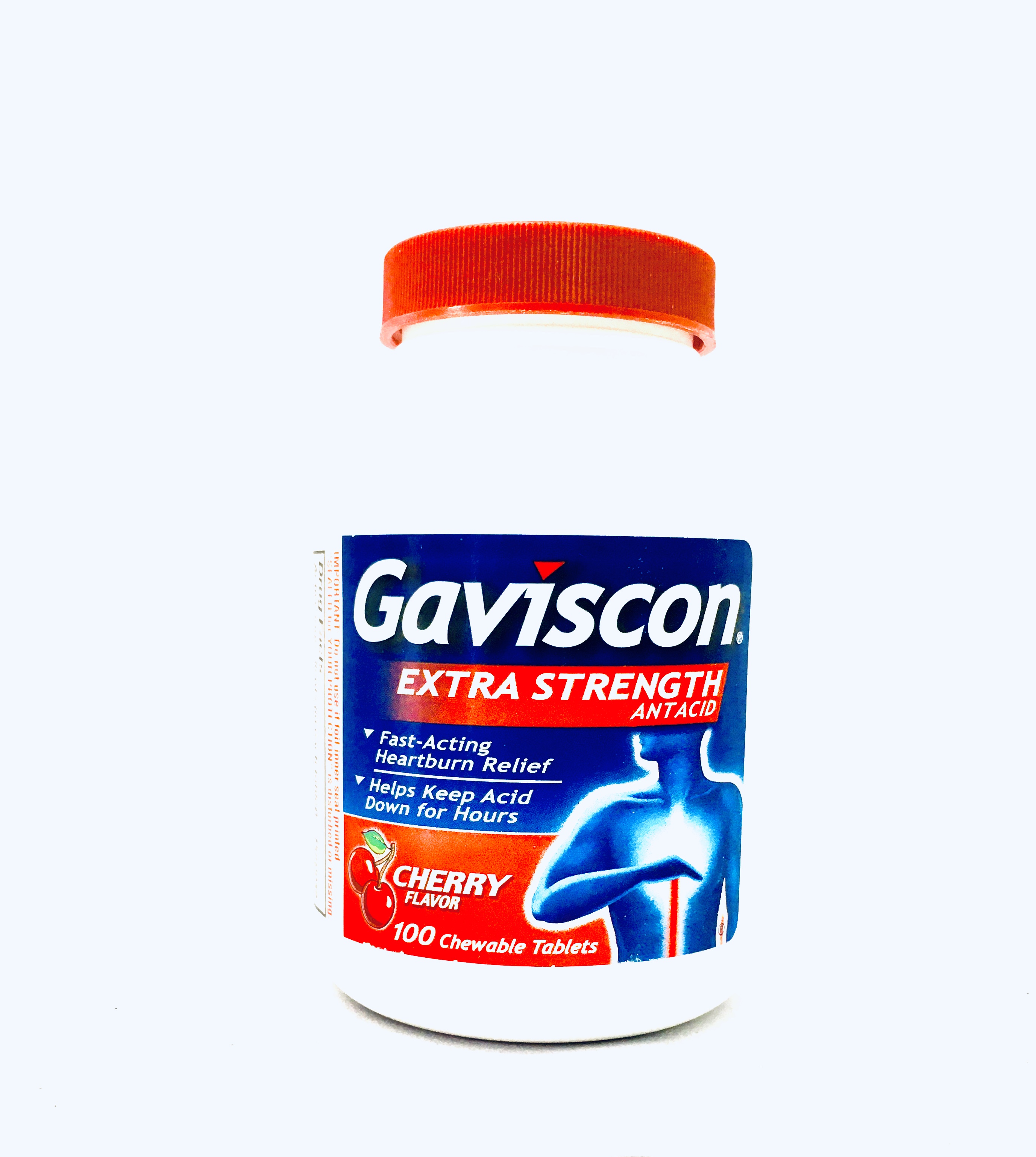 Gaviscon Extra Strength Antacid ( CHERRY FLAVOR )100 Chewable Tablets