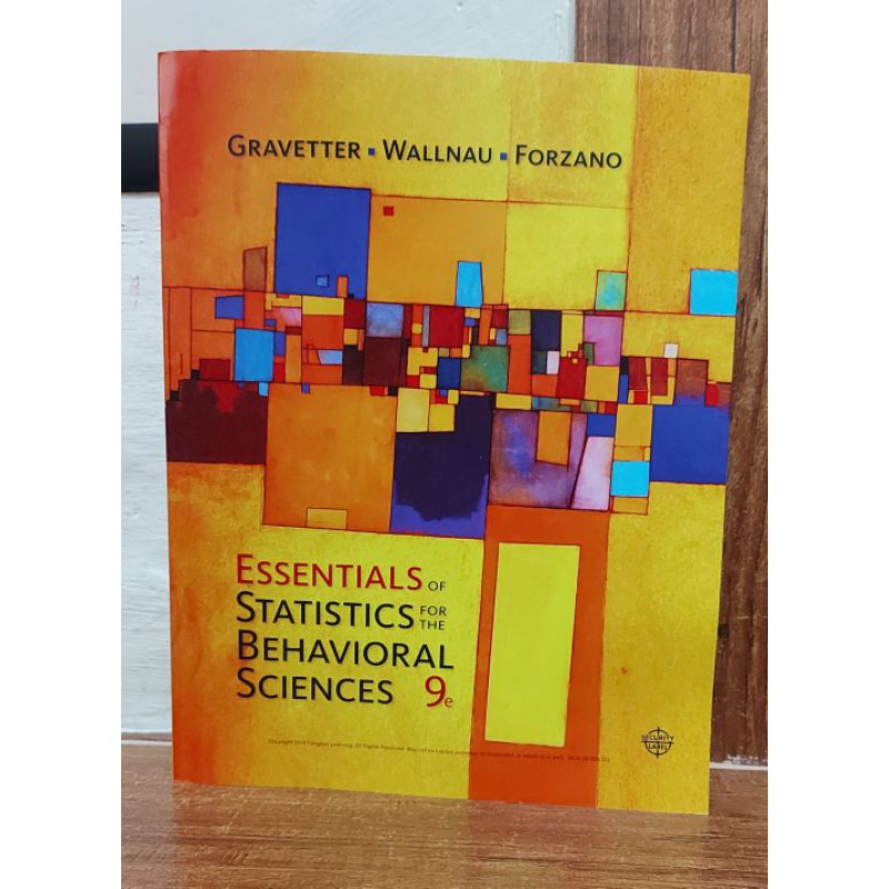 Essentials of statistics and the behavioral sciences ( Gravetter 9E ...