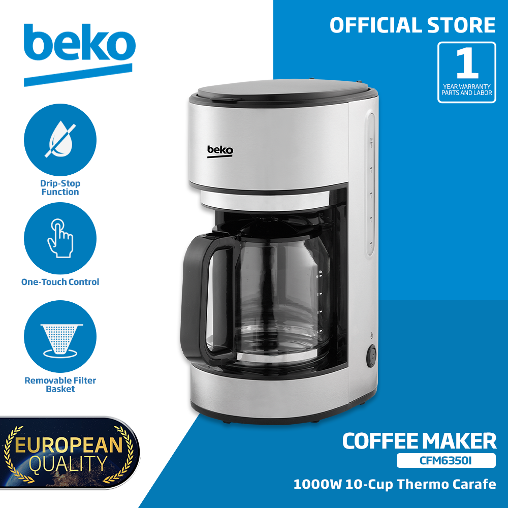 Beko Coffee Maker 10cup Glass Carafe 1000W CFM6350I Lazada PH