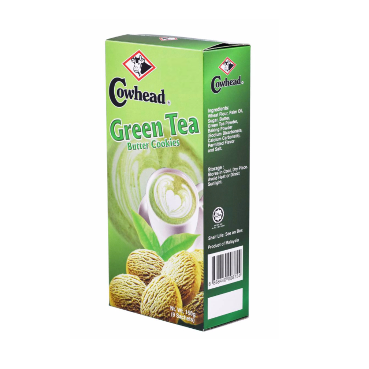 Cowhead Green Tea Butter Cookies 150g (16.67g x 9) Lazada PH