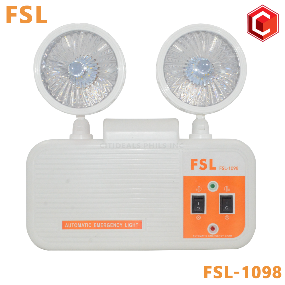 Automatic Emergency Light Twin Head LED 3W FSL FSL1098 Lazada PH