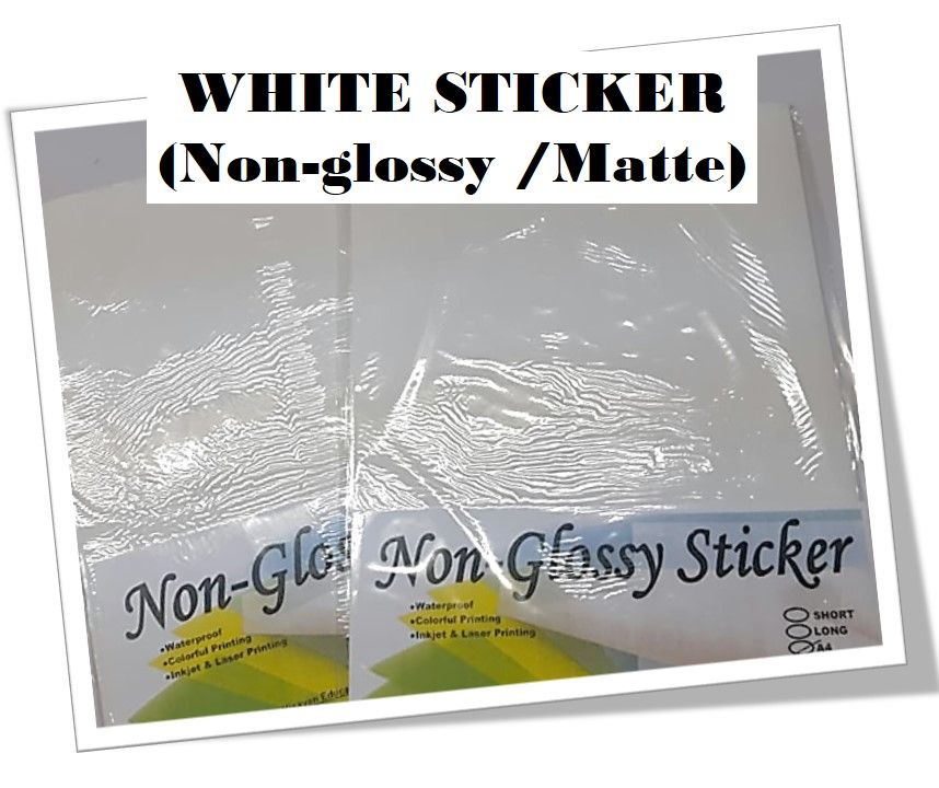 STICKER PAPER - GLOSSY - NON GLOSSY LONG, SHORT, A4 | Lazada PH