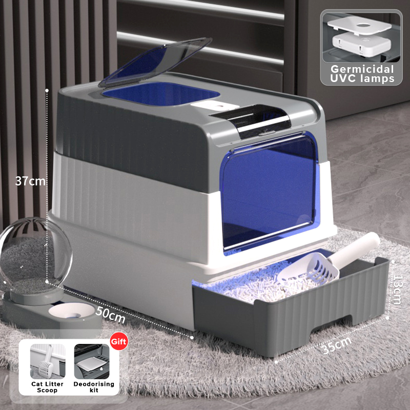 Large Cat Litter Box Enclosed Cat Toilet Box With Top Door Lazada PH