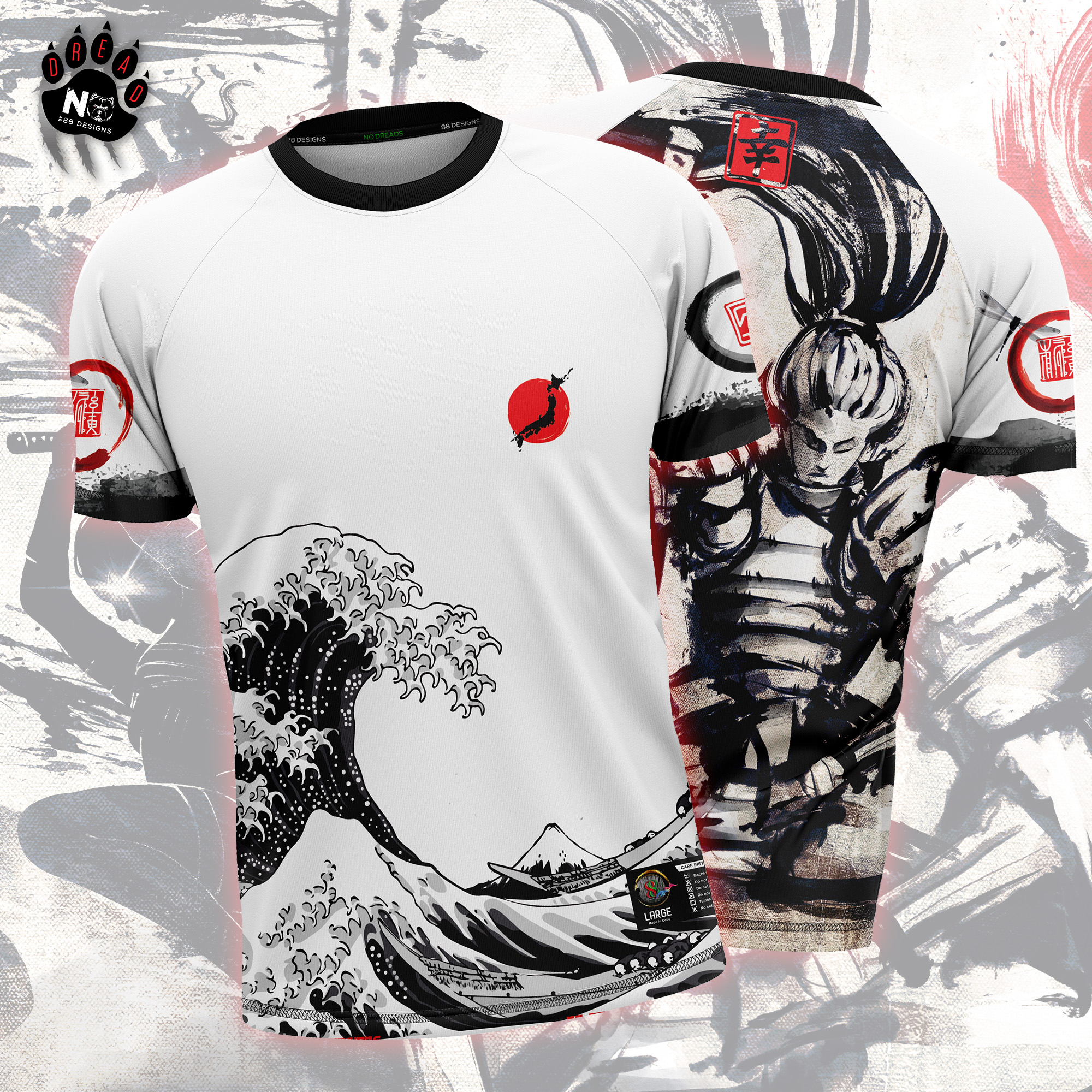 WAVE JAPANESE FULL SUBLIMATIOn T-SHIRT