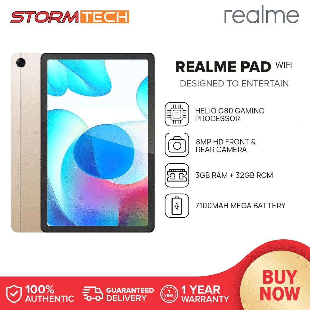 Realme Pad Tablet | LTE (6GB+128GB) / (4GB+64GB) | WIFI (3GB+32GB