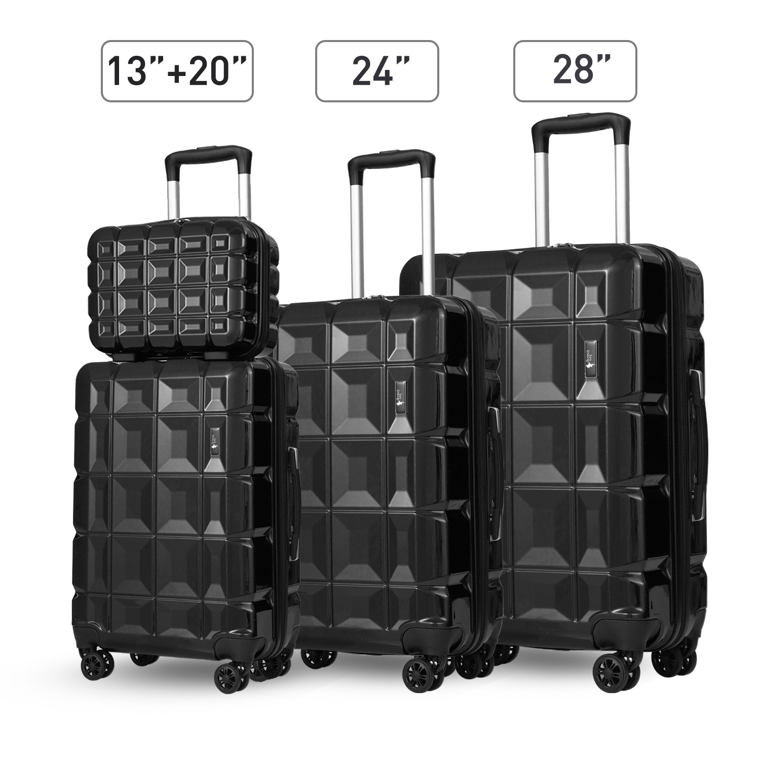 Luggage 10 Piece Sets Clearance,Large Suitcase Set Spinner Wheels with TSA  Locks,Hard Shell Luggage Sets for Women Travel Suitcase (Grey Bro並行輸入品 通販 