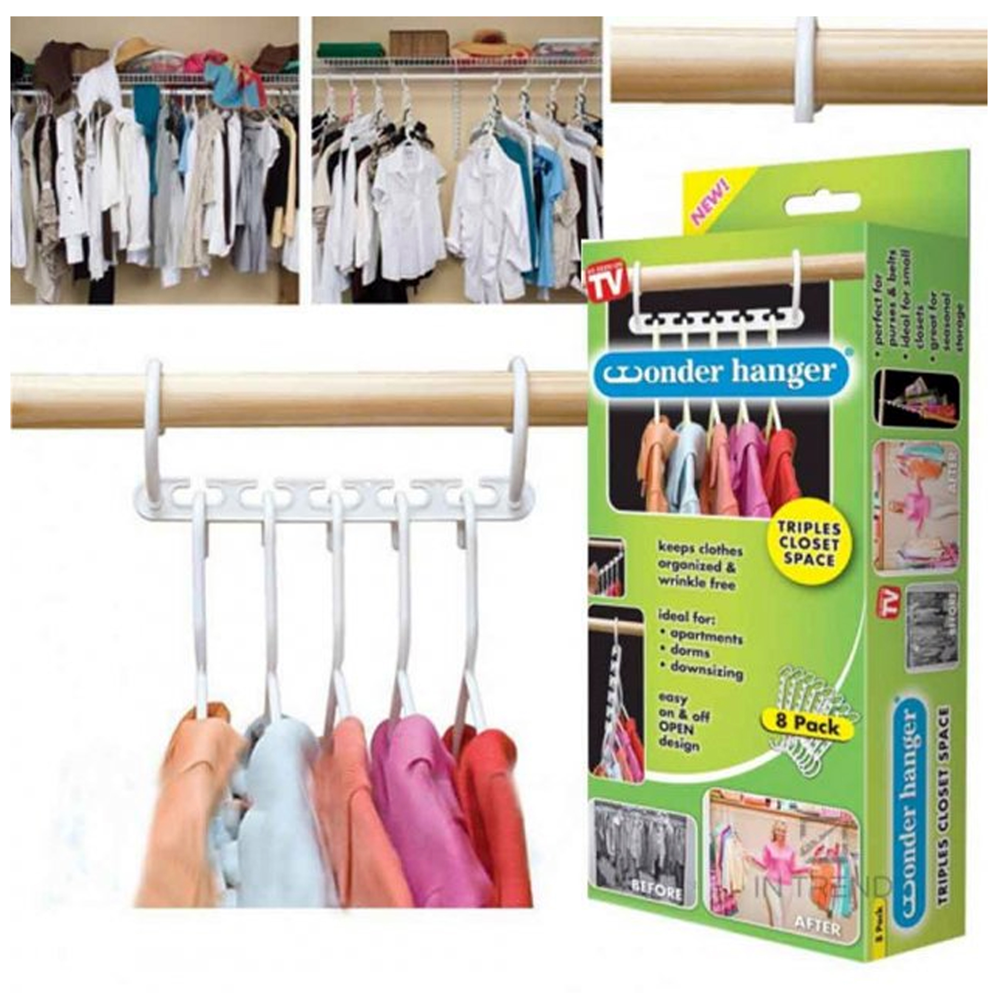 Best Seller Triple Closet Space Wonder Hanger 8 Pack (White) | Home  Equipment House Accessories Clothes Hanger Clothing Organizer Affordable  Durable Easy to Use | Lazada PH