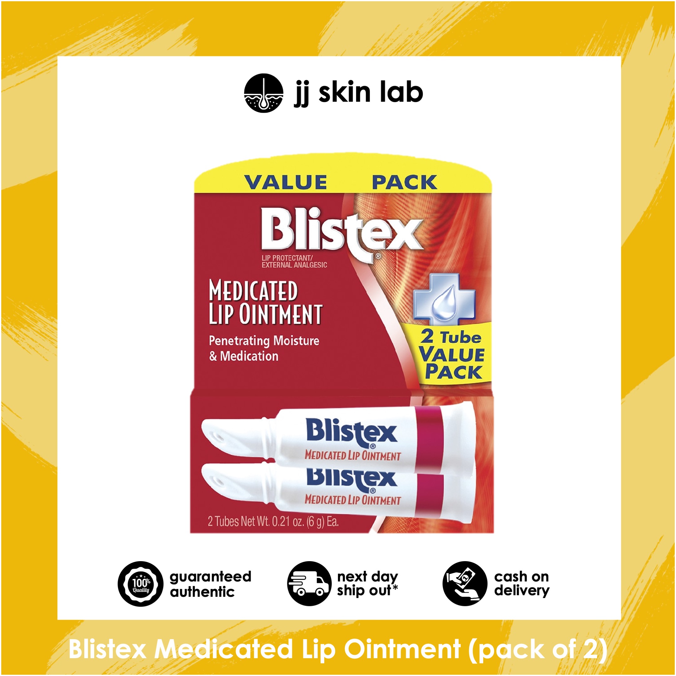 Authentic Blistex Medicated Lip Balm Spf15  Five Star Lip Protection 