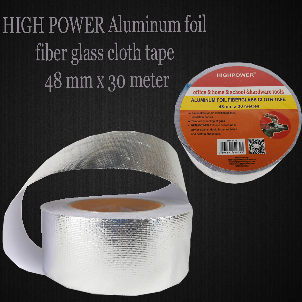 High Power Aluminum Foil Fiberglass cloth tape 48 mm x 30 meter (Office