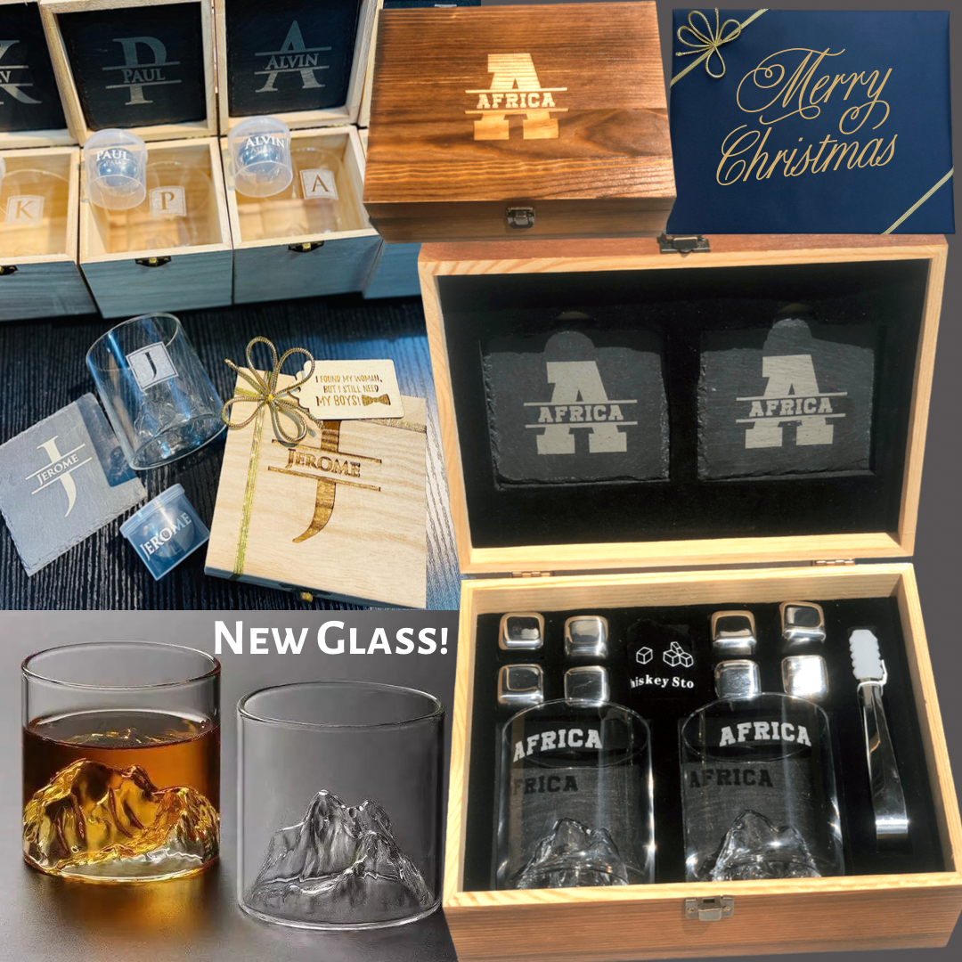 LEGACY - a Picnic Time brand Personalized Monogram Initials  Whiskey Box Gift Set, 15 x 13 x 4.75, Letter B: Old Fashioned Glasses