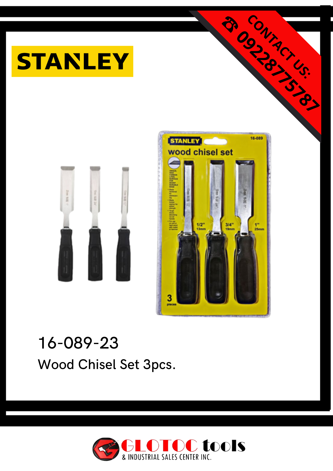 STANLEY Wood Chisel Set 3 pcs 1608923 Lazada PH