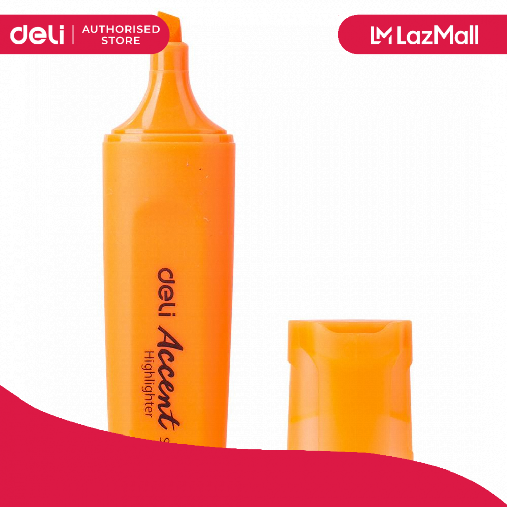 Deli Writing Instruments Deli Writing Instrument- Highlighter Orange ES621 (10pcs/box or 1 box ...
