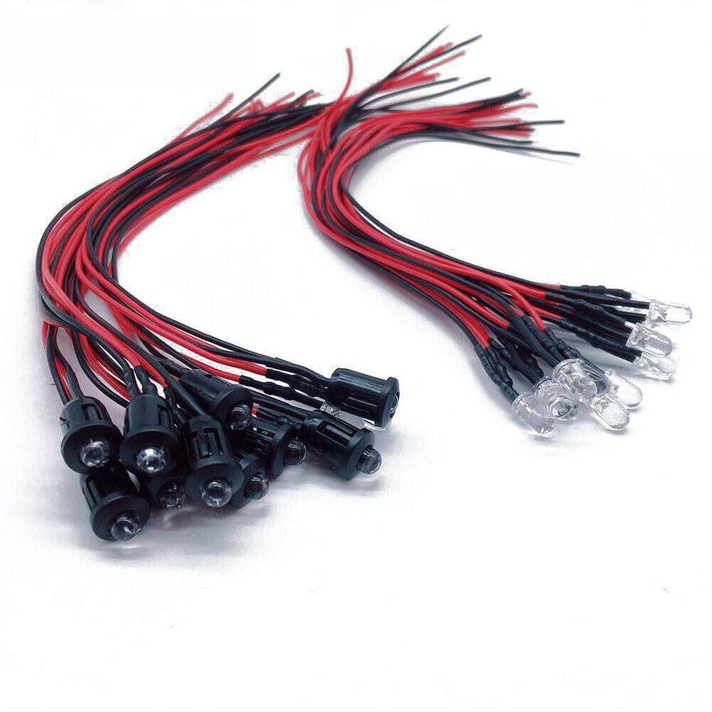 Blinking 5mm 12V Colorful Light Emit LED Wired Diode
