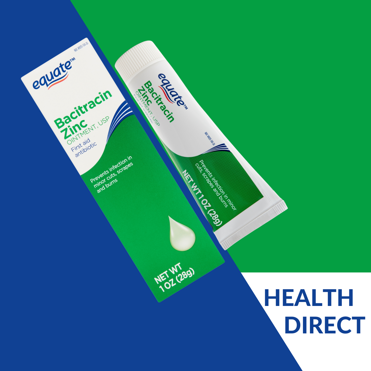 Equate Bacitracin Zinc USP Ointment First Aid Antibiotic 1 oz ( 28g