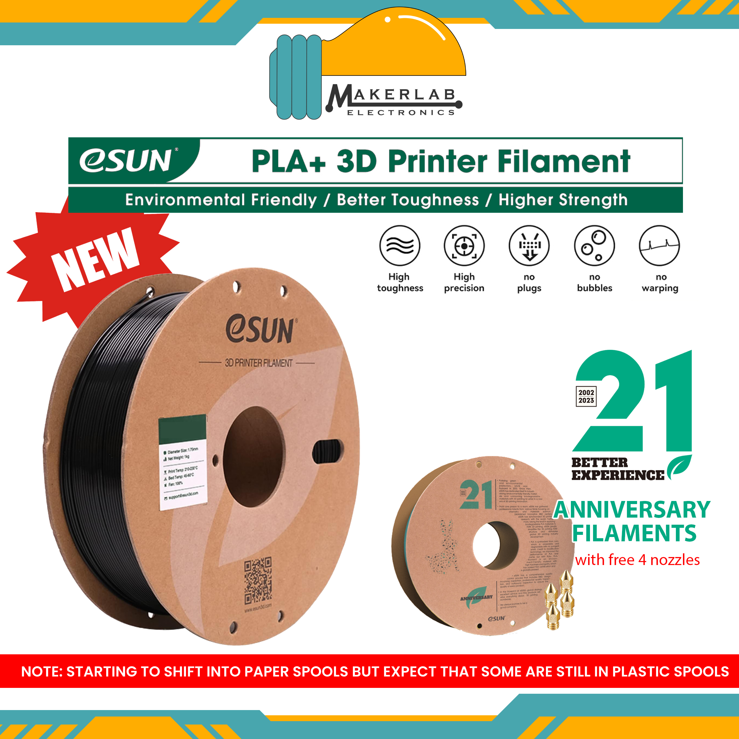 eSUN-Wholesale-10 Rolls PLA+ PLA PRO PLUS 1.75mm Filament For FDM 3D  Printer