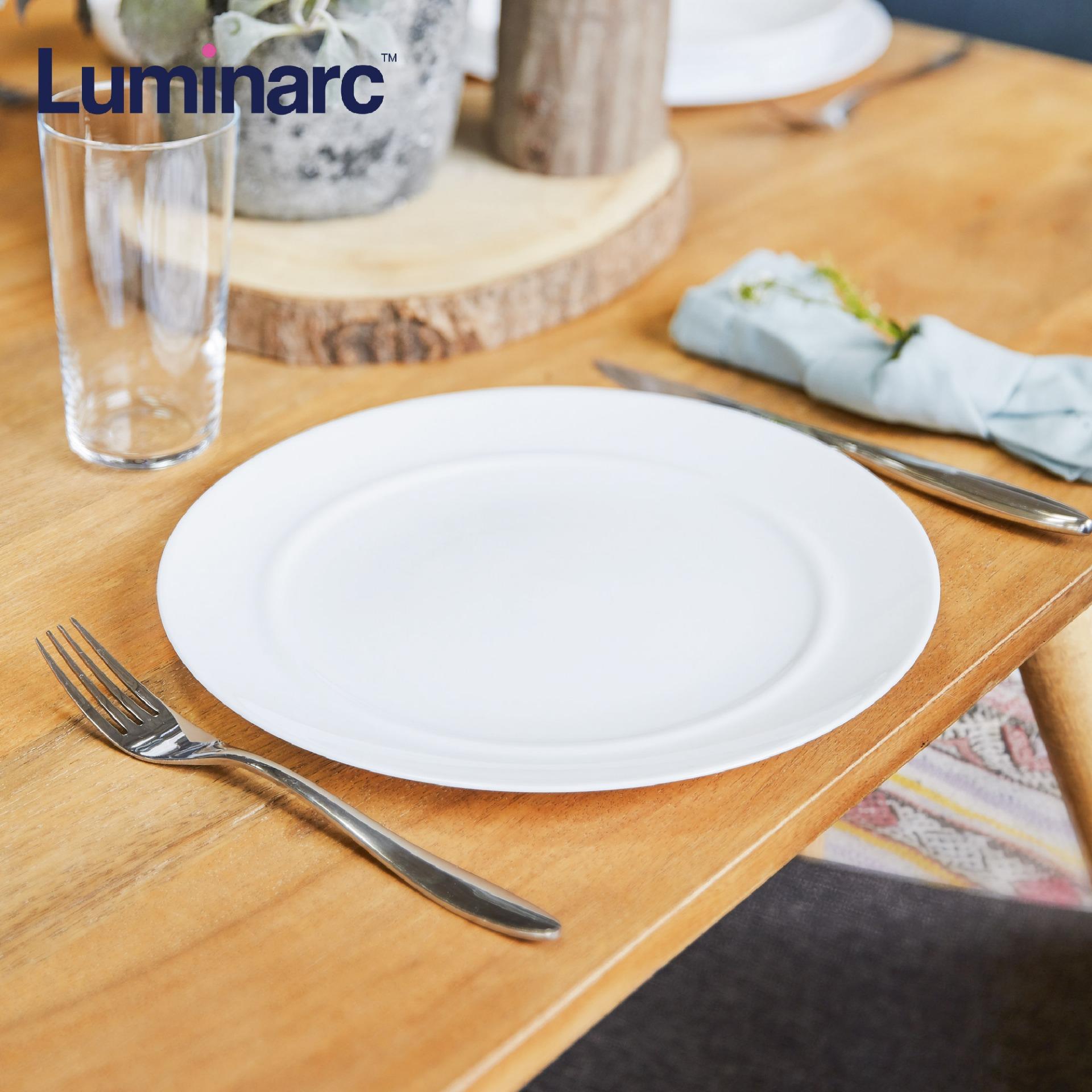 Luminarc Alexie 6pcs White 25cm Dinner Plate Set Microwaveable and