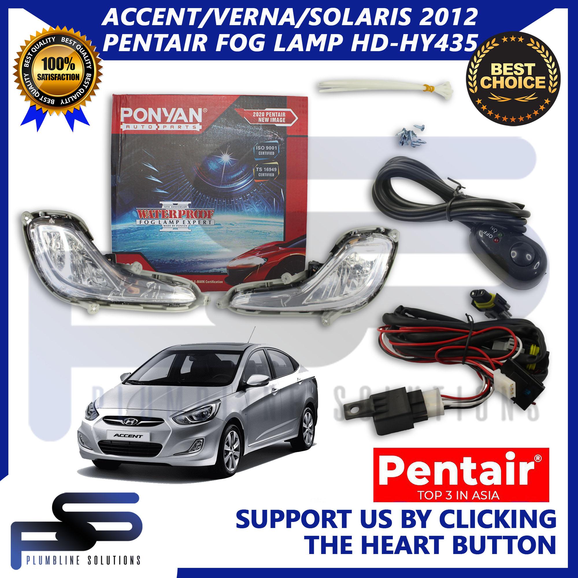 Pentair HY435 Hyundai Accent Verna Solaris 2012 2012 2013 2014 2015