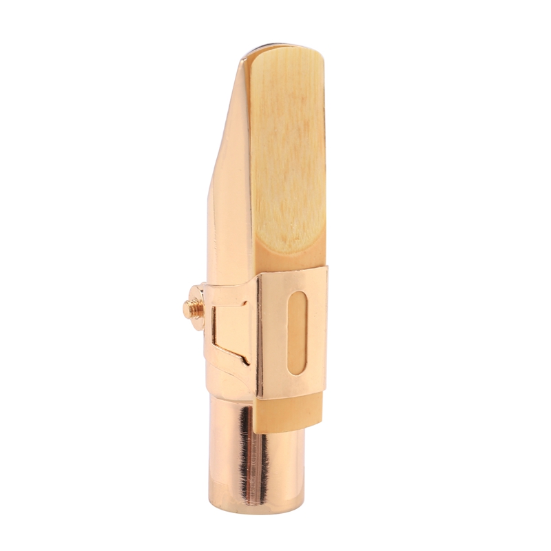 Golden Alto Sax Saxophone Mouthpiece with Cap and Ligature Musical