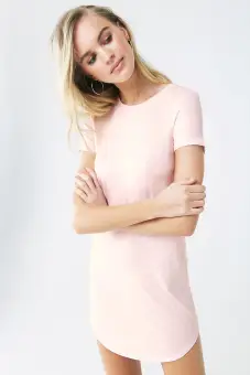 light pink t shirt dress