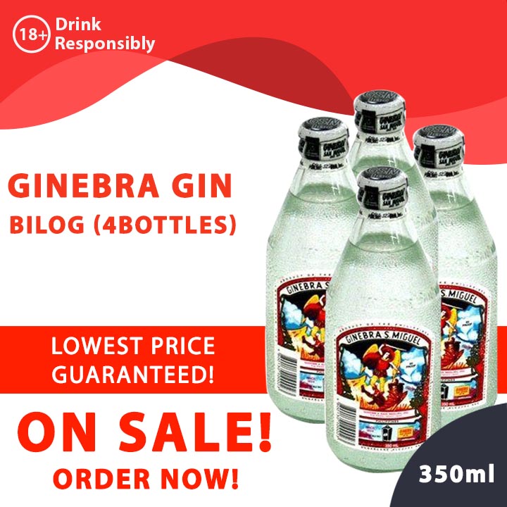 YohShop Ginebra San Miguel Gin Bilog 350 ml 4 bottles | Lazada PH