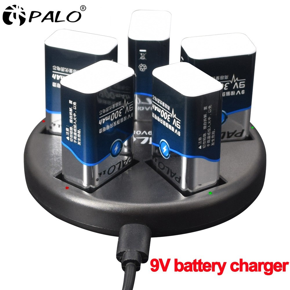 9v 6f22 Rechargeable Battery Charger，9 Volt USB Smart Battery