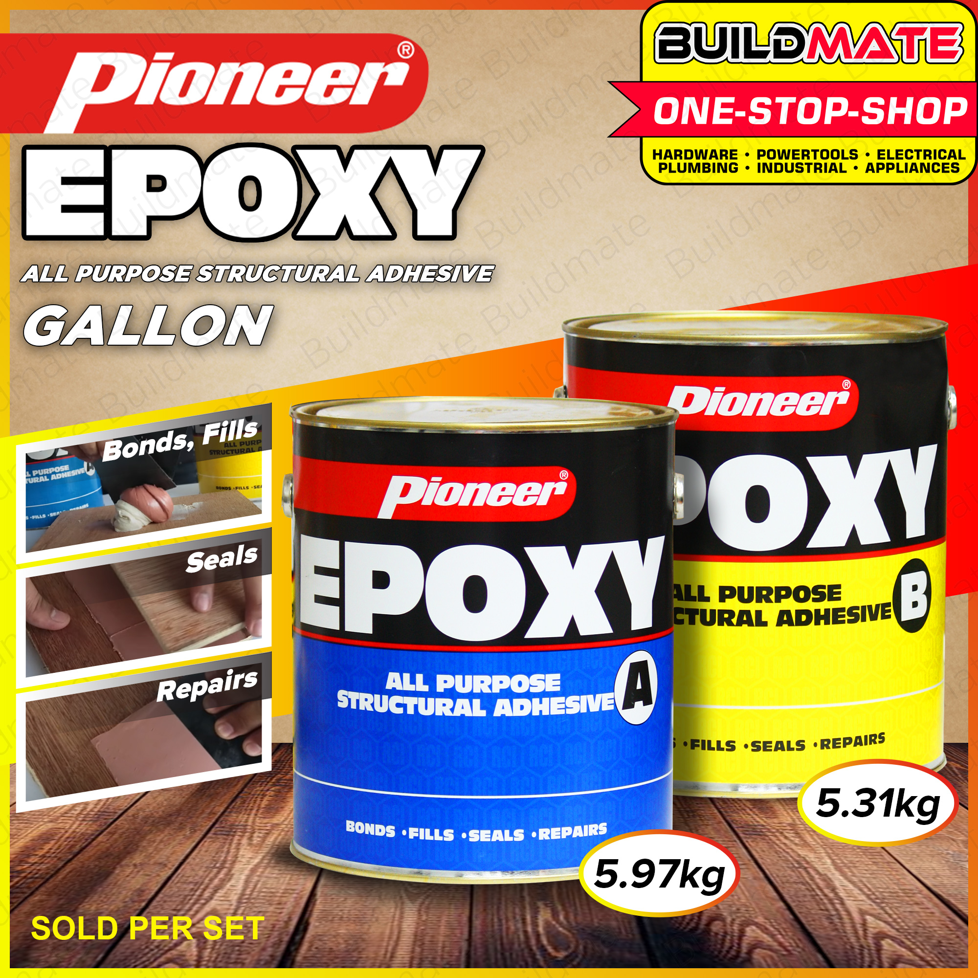 [A&B 2CANS] PIONEER All Purpose Epoxy Gallon All Purpose Structural