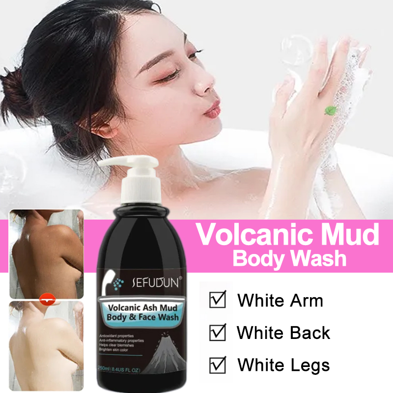 SEFUDUN Volcanic Mud Body Wash Shower Gel Deep Sea Mud Whitening