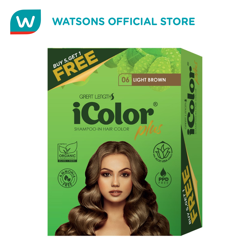 ICOLOR Plus ShampooIn Hair Color Light Brown 30ml 5+1 FREE Lazada PH