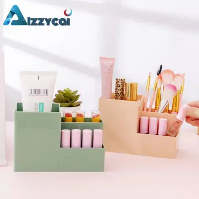 Aizzycai002 Multifunctional Creative Mobile Phone Holder Pen Holder Storage Box Girl Makeup Brush Tube Desktop
