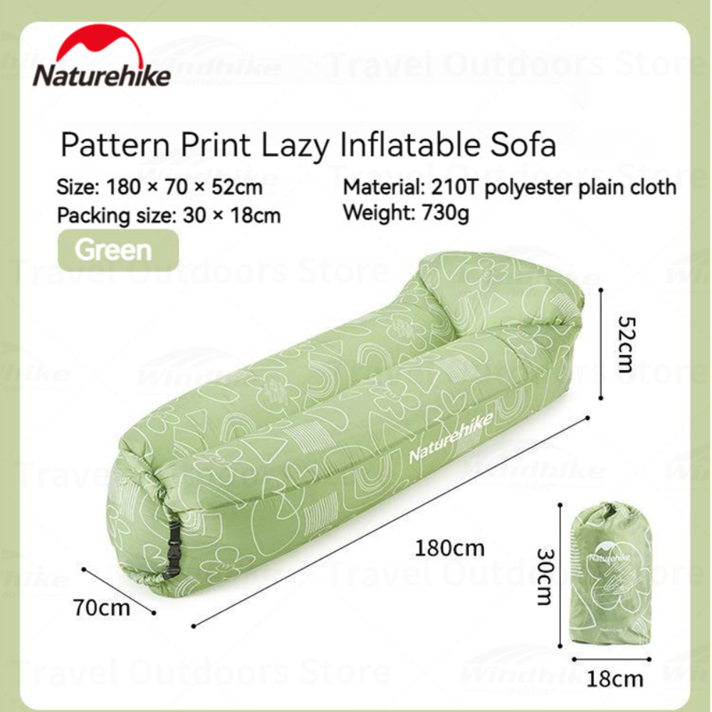 Naturehike Outdoor Portable Lazy Inflatable Sofa Camping Travel Print ...