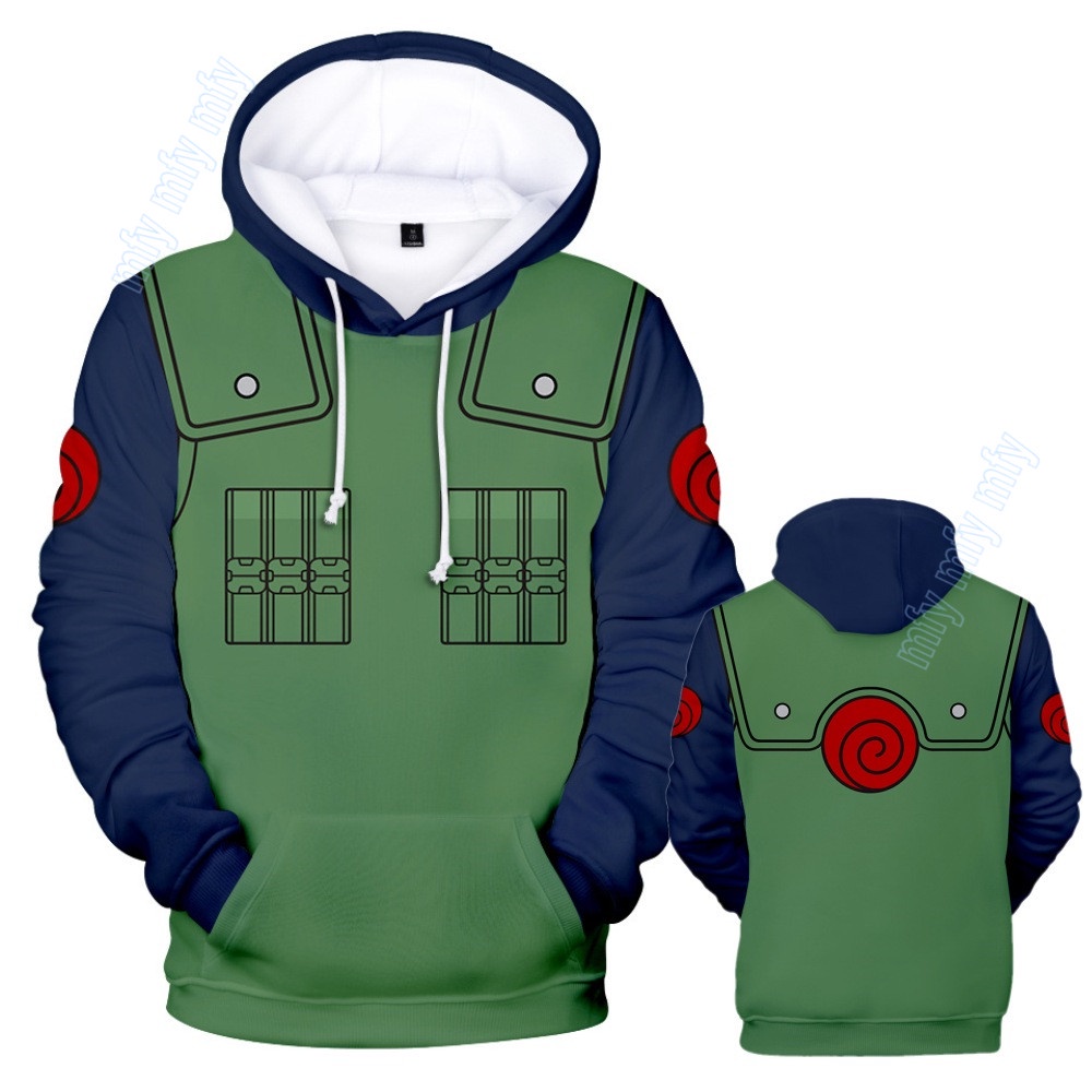 ☎Kids Naruto Cosplay Hoodie Jacket Kakashi Uchiha Akatsuki Jiraiya Costume For Boys/Girls