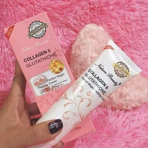nature beauty collagen and glutathione perfect magic peeling cream Nature Beauty Collagen and Glutathione perfect magic peeling cream, Gently action gel perfect for deep and thorough exfoliation 100g nature beauty collagen and glutathione perfect magic peeling cream Nature Beauty Collagen and Glutathione perfect magic peeling cream, Gently action gel perfect for deep and thorough exfoliation 100g